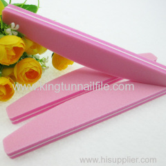 halfmoon pink red sponge nail file