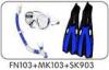 4 Sizes Diving Sets Diving Fins Free Diving Goggles and Diving Snorkel