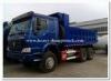 Sinotruk 6X4 Euro2 Off Road dump Truck / dumper truck with strengthen bumper blue color