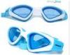 Blue Adult Silicone Swimming Goggles with fast adjust strap system