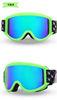 Custom Dual Adjustment Anti UV Green Snowboard Goggles for Men