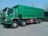 HOWO 40 tons 12 wheels 8x4 dump truck green color cabin with 18cbm cargo body