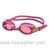 Pink Girls Silicone Swimming Goggles / Swimmer Goggles with Silicone Gasket