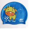 Fasion and Health Silicone Childrens Swimming Hats Blue Swim Cap OEM