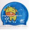 Fasion and Health Silicone Childrens Swimming Hats Blue Swim Cap OEM