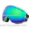 Green Mirrored Snow Boarding Goggles / Anti Fog Ski Goggles for Women