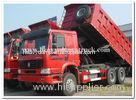 336 hp Howo 6x4 dump truck 10 wheels red dump truck for tough road