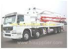 SINOTRUK HOWO 37m boom truck mounted pump 125 M3 / h 1370mm feeding height