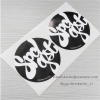 MinRui wholesale self adhesive destructive label round printed white on black Eggshell sticker with hign quality