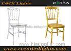 100% Fully Resin White / Gold Tiffany Chair For Hotel / Party