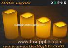 CR2032 Battery Pillar Led Remote Control Candles Meeting Colorful