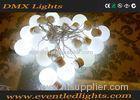 White PVC Clear Wire RGB Led Ball String Lights For Wedding CE ROHS