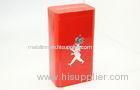 Shiny / Color Side Square Biscuit Metal Tin Box With Embossment