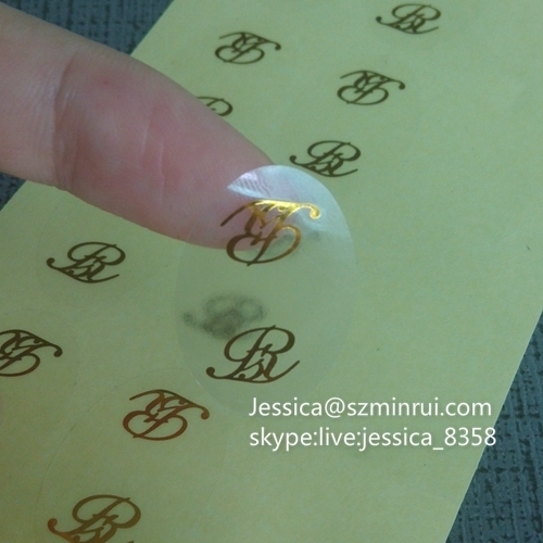 Custom Waterproof Transparent Self Adhesive Sticker Die Cut Sticker Transparent Clear Security Stickers