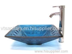 rectangular tempered glass basin
