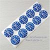 China largest factory of self adhesive destructive label MinRui custom 2015 round printed white on blue warranty label