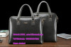 Custom Poker Cheating Equipment Black Leather Man Handbag For Card Exchanger