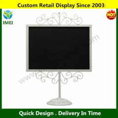 metal frame chalkboard display