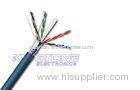 SFTP CAT6 CAT5E Network Cable 4 Pairs 23 AWG Solid Bare Copper PVC Jacket in 550 MHz