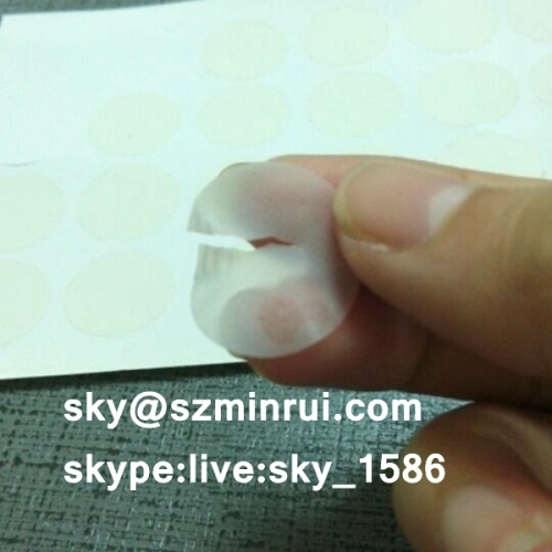 Matte White Ultra Destructible Vinyl Label Material Self Adhesive Eggshell Paper