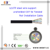 U/UTP steel wire support unshielded Cat 5e Twisted Pair Installation cable