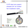 F/UTP steel wire support unshielded Cat 5e Twisted Pair Installation cable