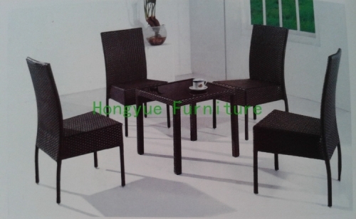 Rattan table chairs for livingroom patio rattan table set
