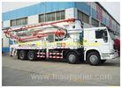 White Sinotruk HOWO concrete pump truck 52M boom New model