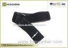 Black Custom Strap Elastic Velcro Straps Logo Printed for Self-stick