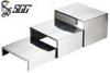 Polished Stainless Steel Buffet Server Nesting Risers Buffet Display Stands For Hotels