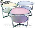 Multi Height Arcylic Top Stainless Steel Buffet Table with Colorful LED Lighting