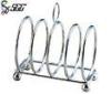Metal Toast Stand With Handle Stainless Steel Dinnerware For Bar / Home