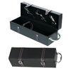 Portable Black PU Leather Custom Wine Box 361111 Cm For Single Bottle