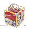 Customized Acrylic Portable Plastic Cosmetic Box / Jewelry Clear Plastic Makeup Storage