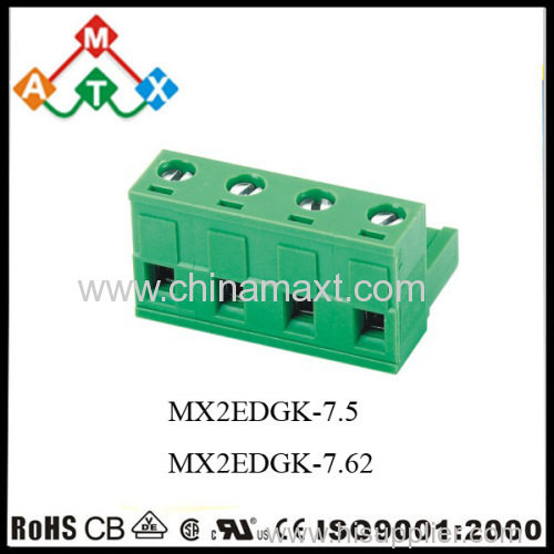 7.5/7.62mm pitch Pluggable terminal blocks connector replacement of PHOENIX and WAGO