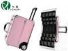 Customized Pattern Cosmetic Trolley Case With Make Up Extension Trays