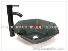 tinted tempered glass basin