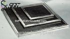 Black Square Slate Board with Stainless Steel Frame For Buffet Food Display