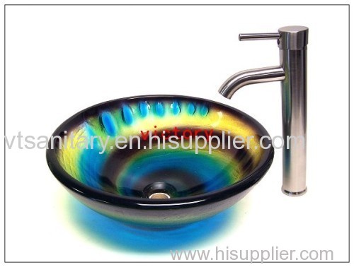 Coloured Glass Washing Basin