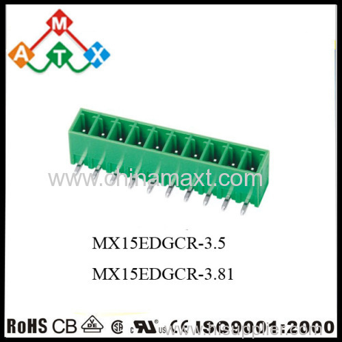 right angle PCB Pluggable terminal block connector China manufacture replace phoenix