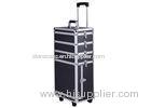 Custom Fashion Trolley Makeup Box ABS Portable Beauty Case With 2 Wheels