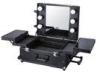 Mobile Lighted Makeup Station 1pc MOQ / Rolling Trolley Makeup Train Case With Stands