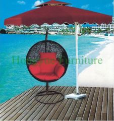 Outdoor rattan wicker hammock chair without umbrella