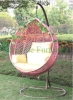 Yellow color outdoor rattan hammock chairs with cushion manufacturer