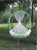 Outdoor white color wicker rattan hammock chairs stand factory