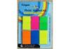 Fluorescent Sticky Note Pads 25x43 mm x25 sheets x 6 pads PET marker