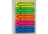 Attractive Index arrow shaped Sticky Notes 44X12.5mm x20 sheets 5 pads