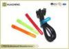 Multi-Color Wire Hook And Loop Cable Ties Logo Imprint SGS ROHS