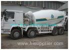 Self Propelled HOWO Concrete Mixer Truck 25 CBM 8X4 white color