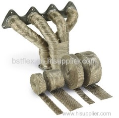 BSTFLEX Titanium Motorcycle Exhaust Pipe Wrap 648 Deg C Continuous Exposed